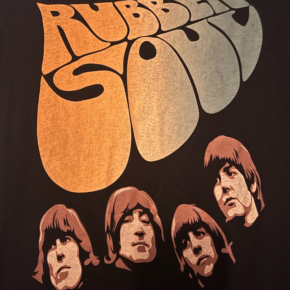 The Beatles Black and Orange Short Sleeve Tee